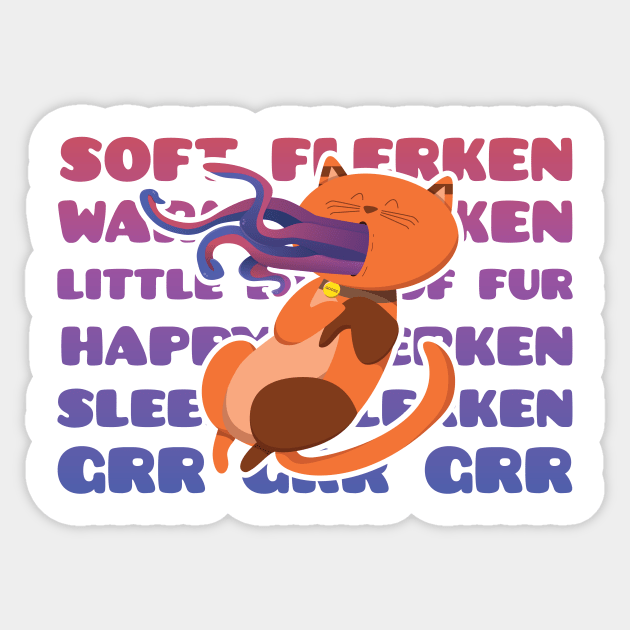 Soft Flerken, Warm Flerken Sticker by duckandbear